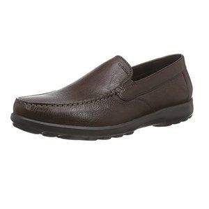 Geox Men's Mantra Leather Moc Toe Loafers